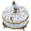 Danny's Fine Porcelain Home Decor Danny's Fine Porcelain Porcelain Box With Bronze Ormolu And Bird Top - Garden Of Life 60411