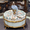 Danny's Fine Porcelain Home Decor Danny's Fine Porcelain Porcelain Box With Bronze Ormolu And Bird Top - Garden Of Life 60411
