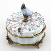 Danny's Fine Porcelain Home Decor Danny's Fine Porcelain Porcelain Box With Bronze Ormolu And Bird Top - Garden Of Life 60411