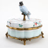 Danny's Fine Porcelain Home Decor Danny's Fine Porcelain Porcelain Box With Bronze Ormolu And Bird Top - Garden Of Life 60411