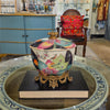 Danny's Fine Porcelain Home Decor Danny's Fine Porcelain Porcelain Covered Jar with Ormolu Base-Tobacco Leaf A Vibrant Porcelain