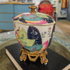 Danny's Fine Porcelain Home Decor Danny's Fine Porcelain Porcelain Covered Jar with Ormolu Base-Tobacco Leaf A Vibrant Porcelain