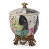 Danny's Fine Porcelain Home Decor Danny's Fine Porcelain Porcelain Covered Jar with Ormolu Base-Tobacco Leaf A Vibrant Porcelain
