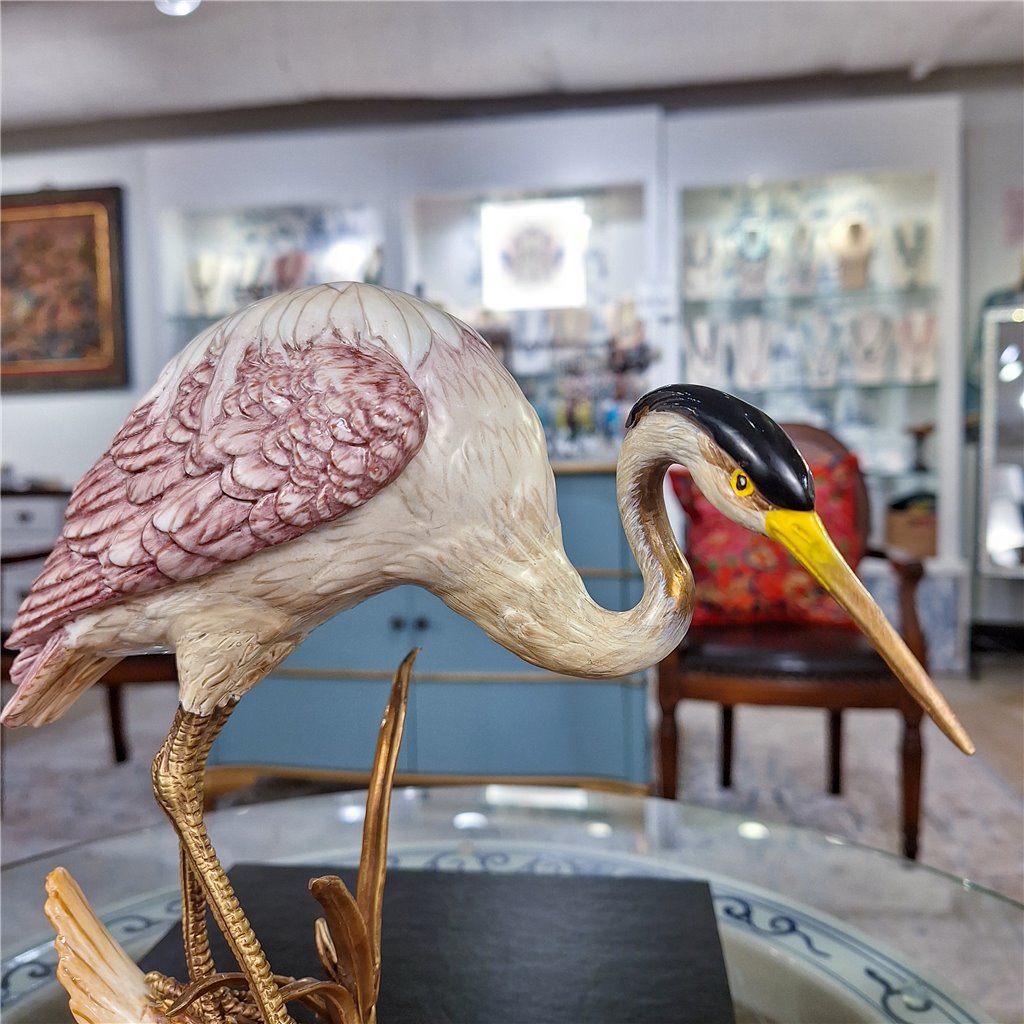 Danny's Fine Porcelain Home Decor Danny's Fine Porcelain Porcelain Crane Figurine