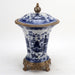 Danny's Fine Porcelain Home Decor Danny's Fine Porcelain Porcelain Crown Lidded Jar - Blue And White Willow 14242