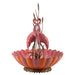 Danny's Fine Porcelain Home Decor Danny's Fine Porcelain Porcelain Double Flamingo Basin With Bronze Ormolu - Pink And Red 60999