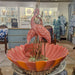 Danny's Fine Porcelain Home Decor Danny's Fine Porcelain Porcelain Double Flamingo Basin With Bronze Ormolu - Pink And Red 60999