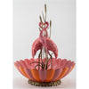 Danny's Fine Porcelain Home Decor Danny's Fine Porcelain Porcelain Double Flamingo Basin With Bronze Ormolu - Pink And Red 60999