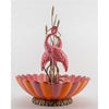 Danny's Fine Porcelain Home Decor Danny's Fine Porcelain Porcelain Double Flamingo Basin With Bronze Ormolu - Pink And Red 60999