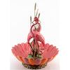 Danny's Fine Porcelain Home Decor Danny's Fine Porcelain Porcelain Double Flamingo Basin With Bronze Ormolu - Pink And Red 60999