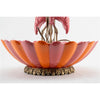 Danny's Fine Porcelain Home Decor Danny's Fine Porcelain Porcelain Double Flamingo Basin With Bronze Ormolu - Pink And Red 60999