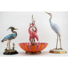 Danny's Fine Porcelain Home Decor Danny's Fine Porcelain Porcelain Double Flamingo Basin With Bronze Ormolu - Pink And Red 60999