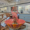Danny's Fine Porcelain Home Decor Danny's Fine Porcelain Porcelain Double Flamingo Basin With Bronze Ormolu - Pink And Red 60999