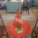Danny's Fine Porcelain Home Decor Danny's Fine Porcelain Porcelain Double Flamingo Basin With Bronze Ormolu - Pink And Red 60999