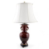 Danny's Fine Porcelain Lighting Danny's Fine Porcelain Porcelain Double Ring Handle Vase - Red Oxblood 51082-L