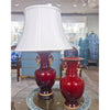 Danny's Fine Porcelain Lighting Danny's Fine Porcelain Porcelain Double Ring Handle Vase - Red Oxblood 51082-L