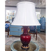 Danny's Fine Porcelain Lighting Danny's Fine Porcelain Porcelain Double Ring Handle Vase - Red Oxblood 51082-L