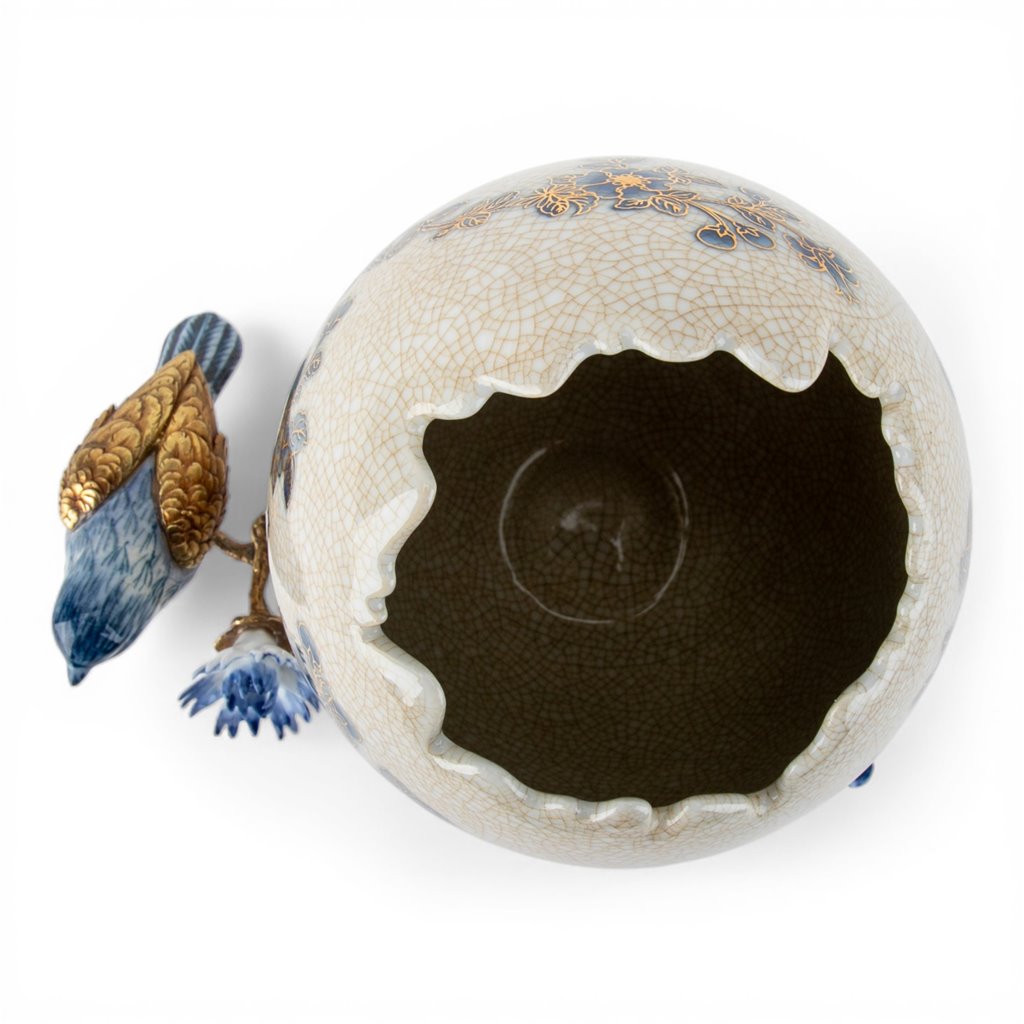Danny's Fine Porcelain Home Decor Danny's Fine Porcelain Porcelain Egg-Shaped Cachepot