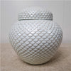 Danny's Fine Porcelain Home Decor Danny's Fine Porcelain porcelain Fish Scale Covered Jarthis Decorative - CLOSEOUT SAMPLE SALE