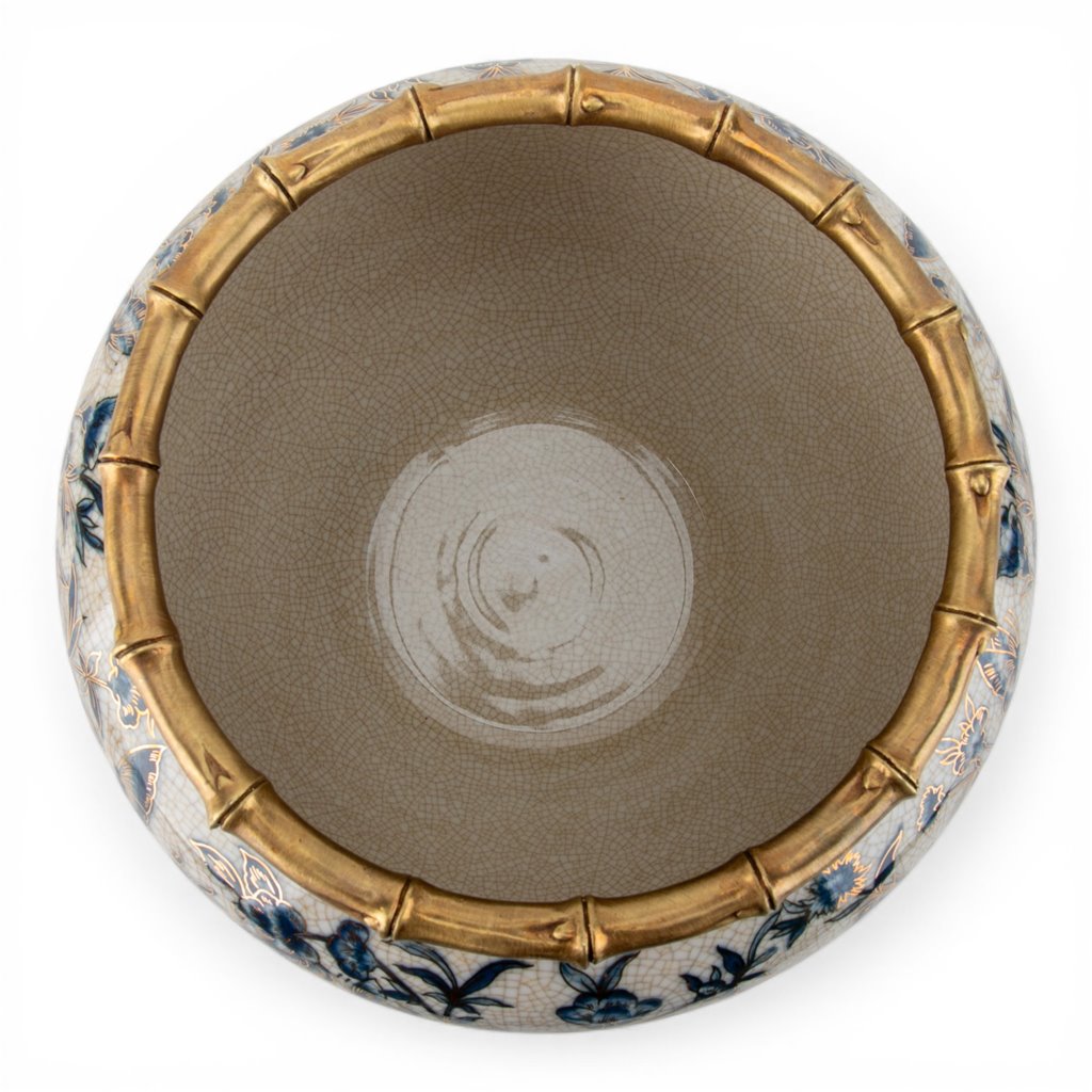 Danny's Fine Porcelain Home Decor Danny's Fine Porcelain Porcelain Floral Round Planter