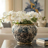 Danny's Fine Porcelain Home Decor Danny's Fine Porcelain Porcelain Floral Round Planter