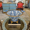 Danny's Fine Porcelain Home Decor Danny's Fine Porcelain Porcelain Footed Bowl with Butterfly Handles-Blue Bird