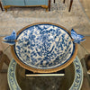Danny's Fine Porcelain Home Decor Danny's Fine Porcelain Porcelain Footed Bowl with Butterfly Handles-Blue Bird