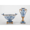 Danny's Fine Porcelain Home Decor Danny's Fine Porcelain Porcelain Footed Bowl with Butterfly Handles-Blue Bird
