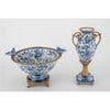 Danny's Fine Porcelain Home Decor Danny's Fine Porcelain Porcelain Footed Bowl with Butterfly Handles-Blue Bird