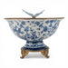 Danny's Fine Porcelain Home Decor Danny's Fine Porcelain Porcelain Footed Bowl with Butterfly Handles-Blue Bird
