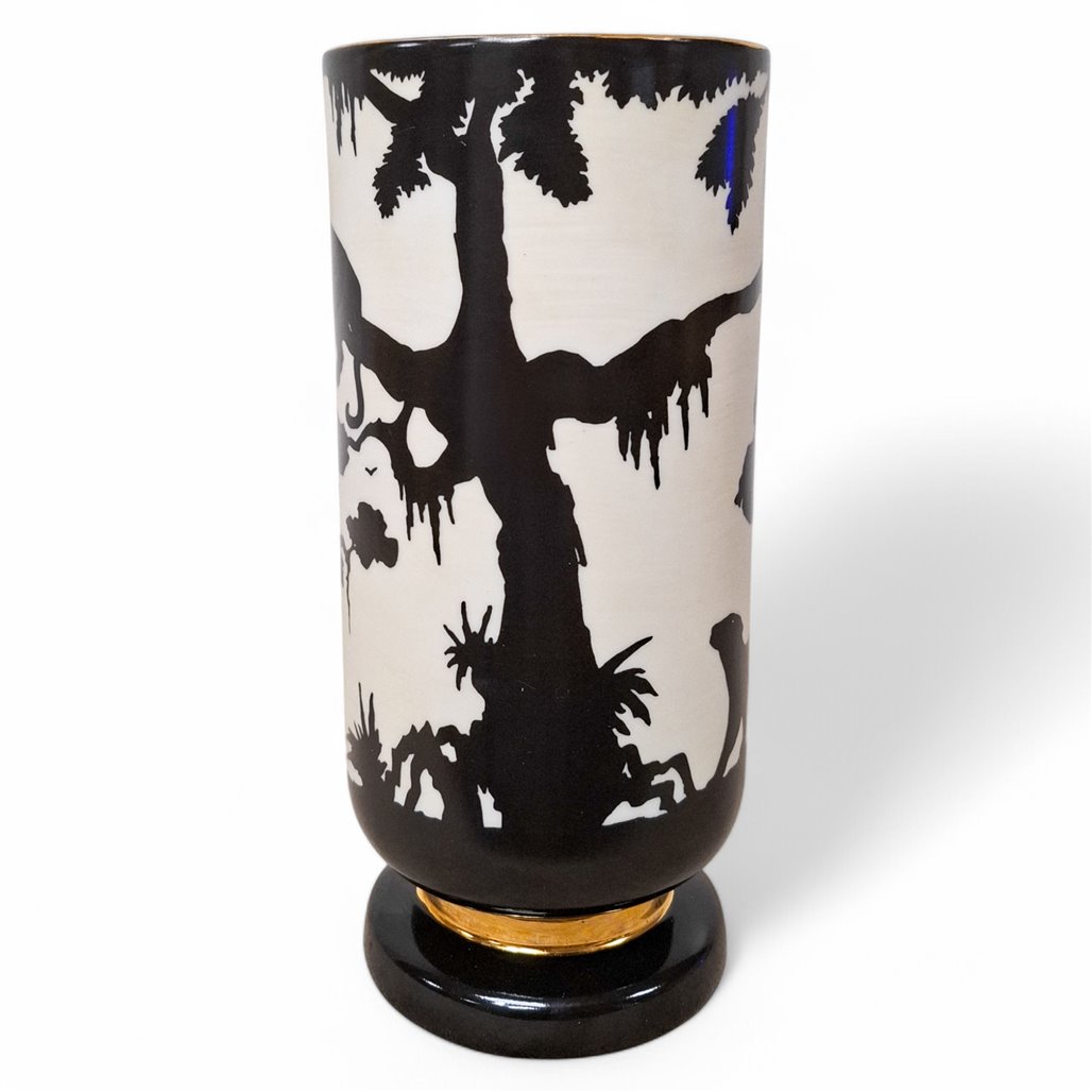 Danny's Fine Porcelain Home Decor Danny's Fine Porcelain porcelain Forest Cylinder Vasethis Cylindrical - CLOSEOUT SAMPLE SALE