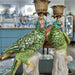 Danny's Fine Porcelain Home Decor Danny's Fine Porcelain Porcelain Green Parrot Candleholder Pair