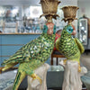 Danny's Fine Porcelain Home Decor Danny's Fine Porcelain Porcelain Green Parrot Candleholder Pair