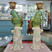 Danny's Fine Porcelain Home Decor Danny's Fine Porcelain Porcelain Green Parrot Candleholder Pair