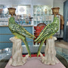Danny's Fine Porcelain Home Decor Danny's Fine Porcelain Porcelain Green Parrot Candleholder Pair