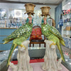 Danny's Fine Porcelain Home Decor Danny's Fine Porcelain Porcelain Green Parrot Candleholder Pair