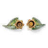 Danny's Fine Porcelain Home Decor Danny's Fine Porcelain Porcelain Green Parrot Candleholder Pair
