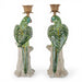 Danny's Fine Porcelain Home Decor Danny's Fine Porcelain Porcelain Green Parrot Candleholder Pair