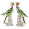 Danny's Fine Porcelain Home Decor Danny's Fine Porcelain Porcelain Green Parrot Candleholder Pair