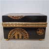 Danny's Fine Porcelain Home Decor Danny's Fine Porcelain Porcelain Hinge Box Black and Gold with Bronze Ormolu - B838 - CLOSEOUT SAMPLE SALE