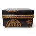 Danny's Fine Porcelain Home Decor Danny's Fine Porcelain Porcelain Hinge Box Black and Gold with Bronze Ormolu - B838 - CLOSEOUT SAMPLE SALE