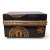 Danny's Fine Porcelain Home Decor Danny's Fine Porcelain Porcelain Hinge Box Black and Gold with Bronze Ormolu - B838 - CLOSEOUT SAMPLE SALE