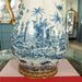 Danny's Fine Porcelain Home Decor Danny's Fine Porcelain Porcelain Hinged Lidded Pitcher with Bronze Ormolu - Blue Scroll