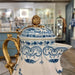 Danny's Fine Porcelain Home Decor Danny's Fine Porcelain Porcelain Hinged Lidded Pitcher with Bronze Ormolu - Blue Scroll