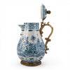 Danny's Fine Porcelain Home Decor Danny's Fine Porcelain Porcelain Hinged Lidded Pitcher with Bronze Ormolu - Blue Scroll