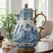 Danny's Fine Porcelain Home Decor Danny's Fine Porcelain Porcelain Hinged Lidded Pitcher with Bronze Ormolu - Blue Scroll