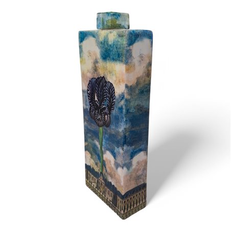 Danny's Fine Porcelain Home Decor Danny's Fine Porcelain Porcelain Jar Tropical [le] - B884 - CLOSEOUT SAMPLE SALE