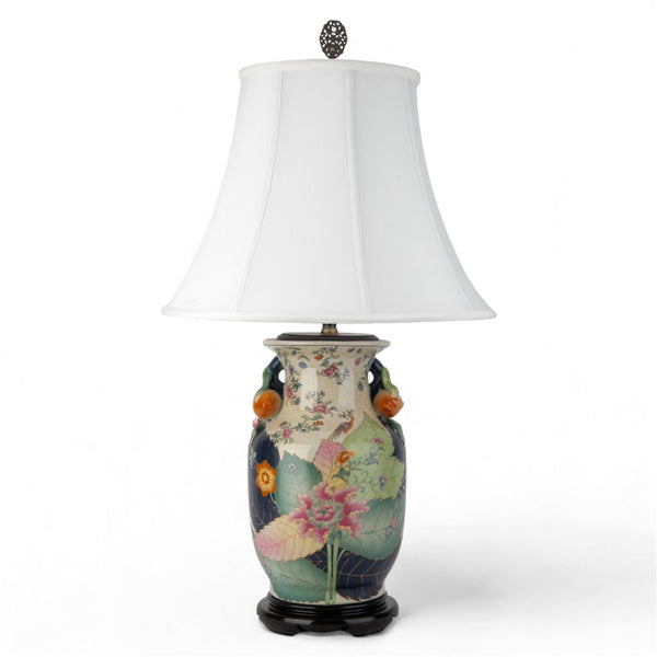 Danny's Fine Porcelain Home Decor Danny's Fine Porcelain Porcelain Lamp - Tobacco Leaf (wood Base)(108-17-Be)