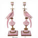 Danny's Fine Porcelain Home Decor Danny's Fine Porcelain Porcelain Left-Facing Parrot Candle Holder with Ormolu-Pink Floral