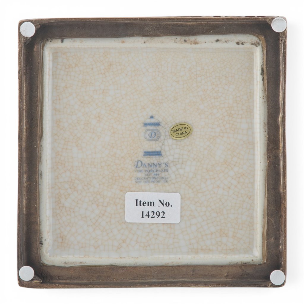 Danny's Fine Porcelain Home Decor Danny's Fine Porcelain Porcelain Left-Facing Parrot Candle Holder with Ormolu-Pink Floral